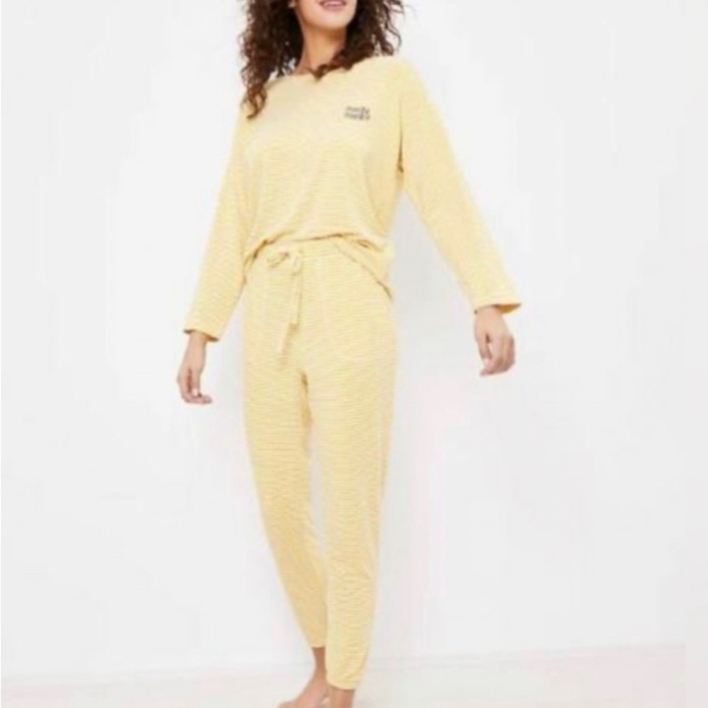 NWT LOFT Women's Supersoft Striped Top and Pants‎ SET